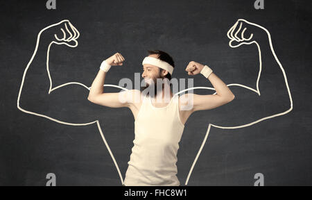Strong man and weak man illustration Stock Vector Art & Illustration ...