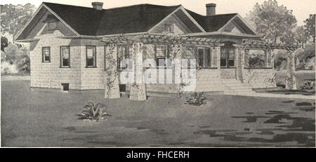 Cement houses and how to build them. (1908) Stock Photo