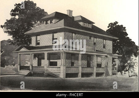 Cement houses and how to build them. (1908) Stock Photo