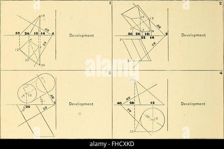 Descriptive geometry (1909) Stock Photo