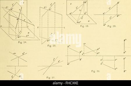 Descriptive geometry (1909) Stock Photo