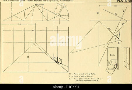 Descriptive geometry (1909) Stock Photo