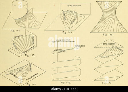 Descriptive geometry (1909) Stock Photo