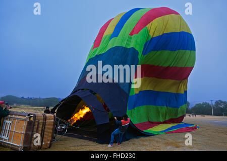 BALLOON RIDES are offered by Coyote Adventures in SAN MIGUEL DE ALLENDE, MEXICO Stock Photo