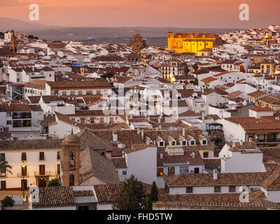 Sunset, monumental city Antequera, Malaga province. Andalusia southern Spain