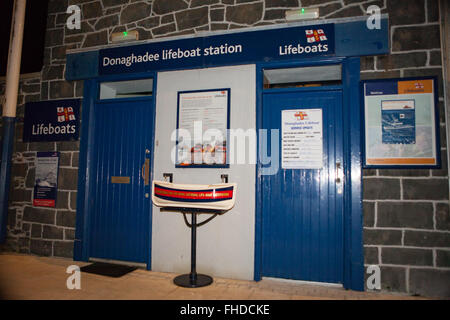 Donaghadee, UK. 25th February, 2016. RNLI Lifeboat Station in Donaghadee where Blue Peter's Lindsey Russell will begin her Zorb Challenge to cross the Irish Sea Credit:  Bonzo/Alamy Live News Stock Photo