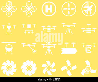 Air drone and quadcopter tool icons Stock Photo