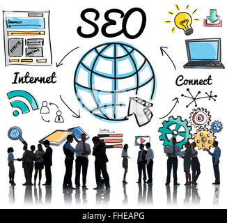 SEO web development concept: Update on digital background Stock Photo ...