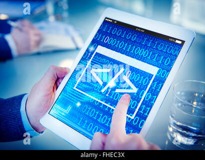 Code Programing Binary Html Information Computer Concept Stock Photo ...