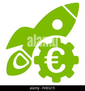 Euro Rocket Science Icon Stock Photo