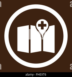 Medical Map Rounded Vector Icon Stock Photo - Alamy