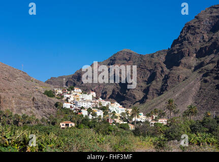 La Calera, Valle Gran Rey, La Gomera, Canary Islands, Spain Stock Photo