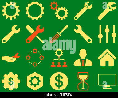Settings and Tools Icons Stock Photo