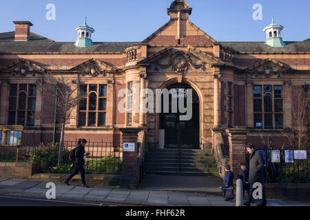 The exterior frontage of Carnegie Library in Herne Hill. Faced with the ...