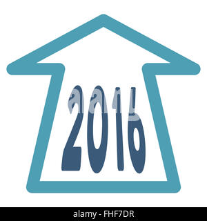 2016 Ahead Arrow Icon Stock Photo