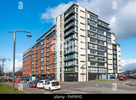 Templeton Court - the Verde Building - east of the old Templeton carpet factory in Bridgeton Glasgow Scotland Stock Photo