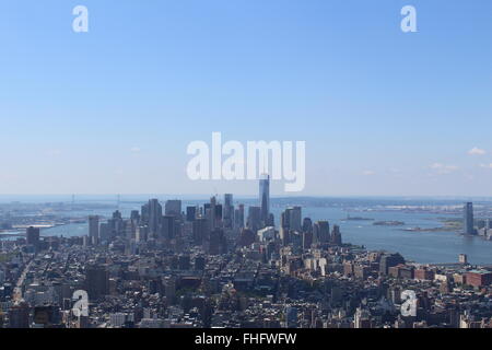 View of Manhattan from the empire state building Stock Photo