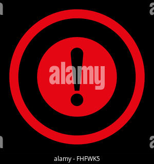 Problem flat red color rounded raster icon Stock Photo - Alamy