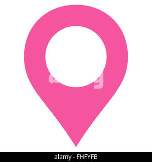 Map Marker flat pink color icon Stock Photo