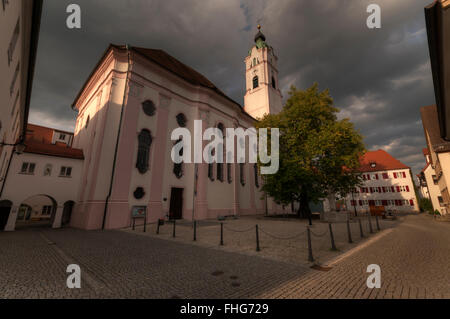 Church of Our Lady (Frauenkirche). Built in 18th cent. by Dominikus Zimmermann. Rococo Style. Günzburg. Swabia, Bavaria. Germany Stock Photo