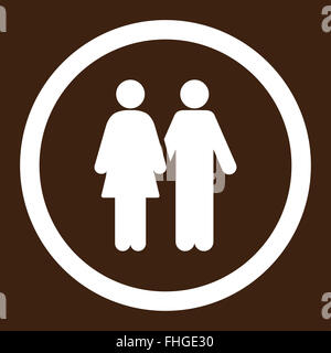 Human Couple Rounded Vector Icon Stock Photo