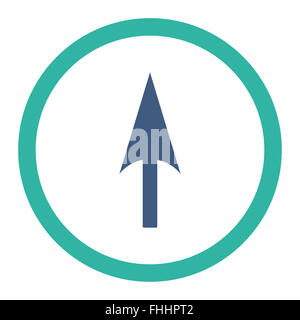 Arrow Axis X flat cobalt and cyan colors rounded vector icon Stock ...