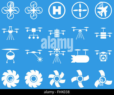 Air drone and quadcopter tool icons Stock Photo