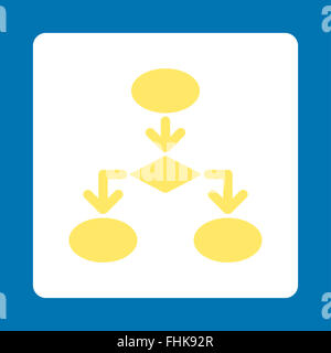 Flowchart Icon from Commerce Buttons OverColor Set Stock Photo