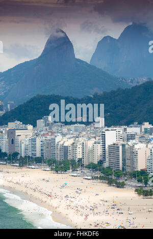 Copacabana Beach in Rio de Janeiro Stock Photo