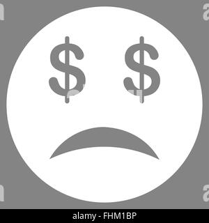 Bankrupt Smiley Icon from Commerce Set Stock Photo