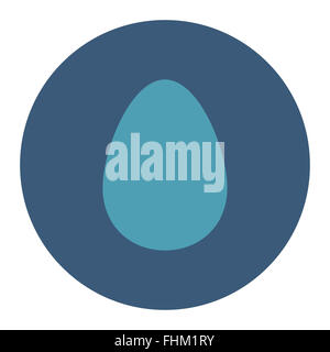Egg flat cyan and blue colors round stamp icon Stock Photo - Alamy