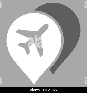 Airport Map Markers Flat Icon Stock Photo