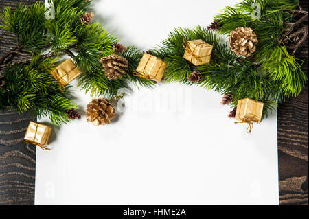 background for Christmas and New Year greeting card Stock Photo