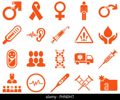 Medical bicolor icons Stock Photo