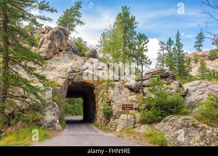 Iron Creek Tunnel in Custer State Park Stock Photo