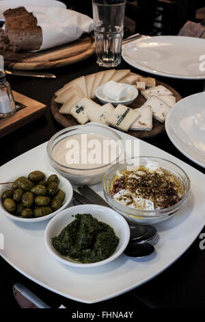 Kibbutz Shomrat, Israel. 25th February, 2016. The Alto Dairy Visitors' Center and Restaurant in Kibbutz Shomrat, is a family run business in the former kibbutz communal kitchen, based on the produce of the boutique goats' milk. Israel's Ministry of Tourism, together with philanthropist Raya Strauss Bendror and the non-profit tourism initiative “Treasures of the Galilee” are pushing to develop projects which may drive Western Galilee domestic and international tourism as well as bridge ethnic communities and generate employment. Credit:  Nir Alon/Alamy Live News Stock Photo