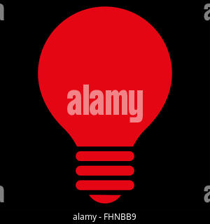 Electric Bulb flat red color round stamp icon Stock Photo - Alamy