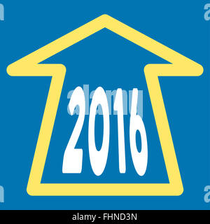 2016 Ahead Arrow Icon Stock Photo