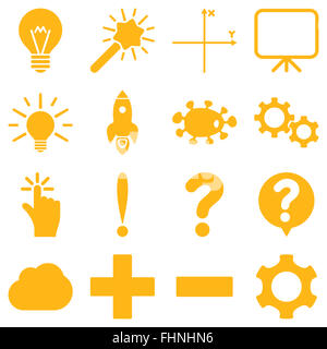 Basic science and knowledge icons Stock Photo