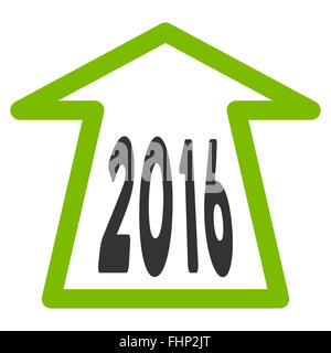 2016 Ahead Arrow Icon Stock Photo