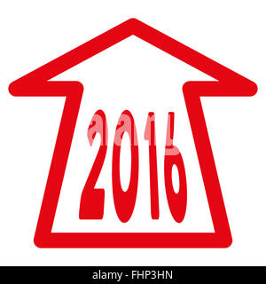 2016 Ahead Arrow Icon Stock Photo