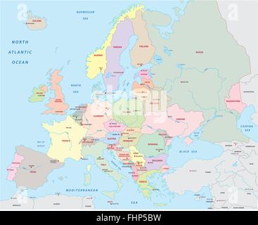 europe map Stock Vector