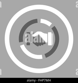 Relations diagram flat dark gray and white colors rounded vector icon ...