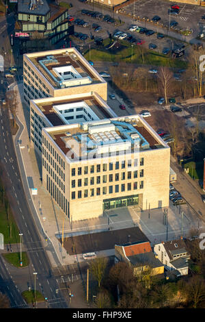 Aerial view, new Justice Center Gelsenkirchen near Science Park, Gelsenkirchen, Ruhr area, North Rhine Westphalia, Germany, Stock Photo