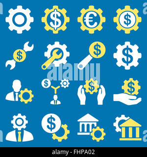 Financial tools and options icon set Stock Photo