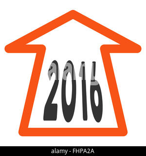 2016 Ahead Arrow Icon Stock Photo