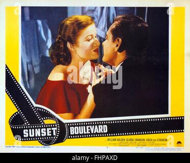 NANCY OLSON, WILLIAM HOLDEN, SUNSET BOULEVARD, 1950 Stock Photo