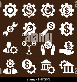 Financial tools and options icon set Stock Photo