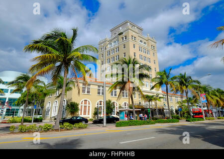 The Beautiful Old City Hall  Miami Beach Florida FL Art Deco Ocean Drive South Beach Stock Photo