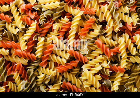 Italian raw dry pasta as background or texture close up Stock Photo